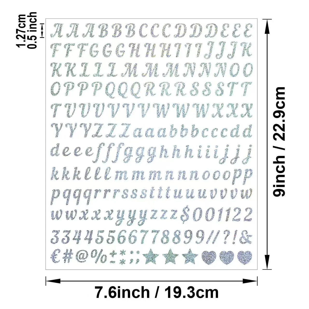 アルファベットと数字の砂岩装飾ステッカー