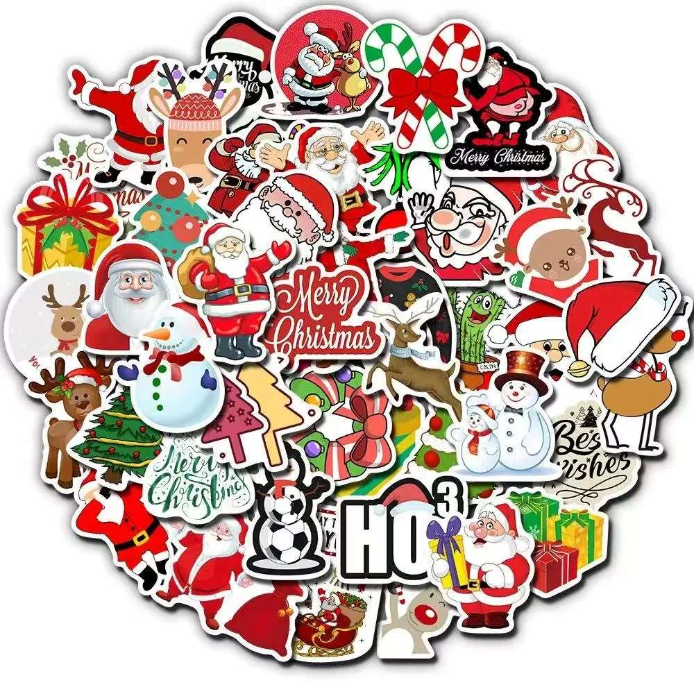 クリスマスの漫画ギフトステッカー