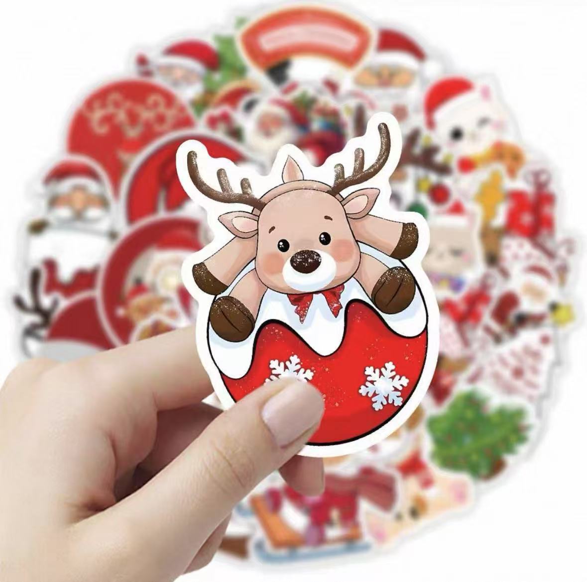 クリスマスの漫画のステッカー