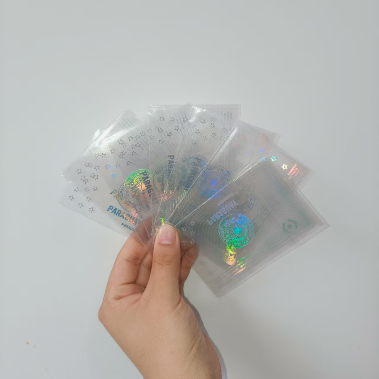 透明なホログラムカードステッカー